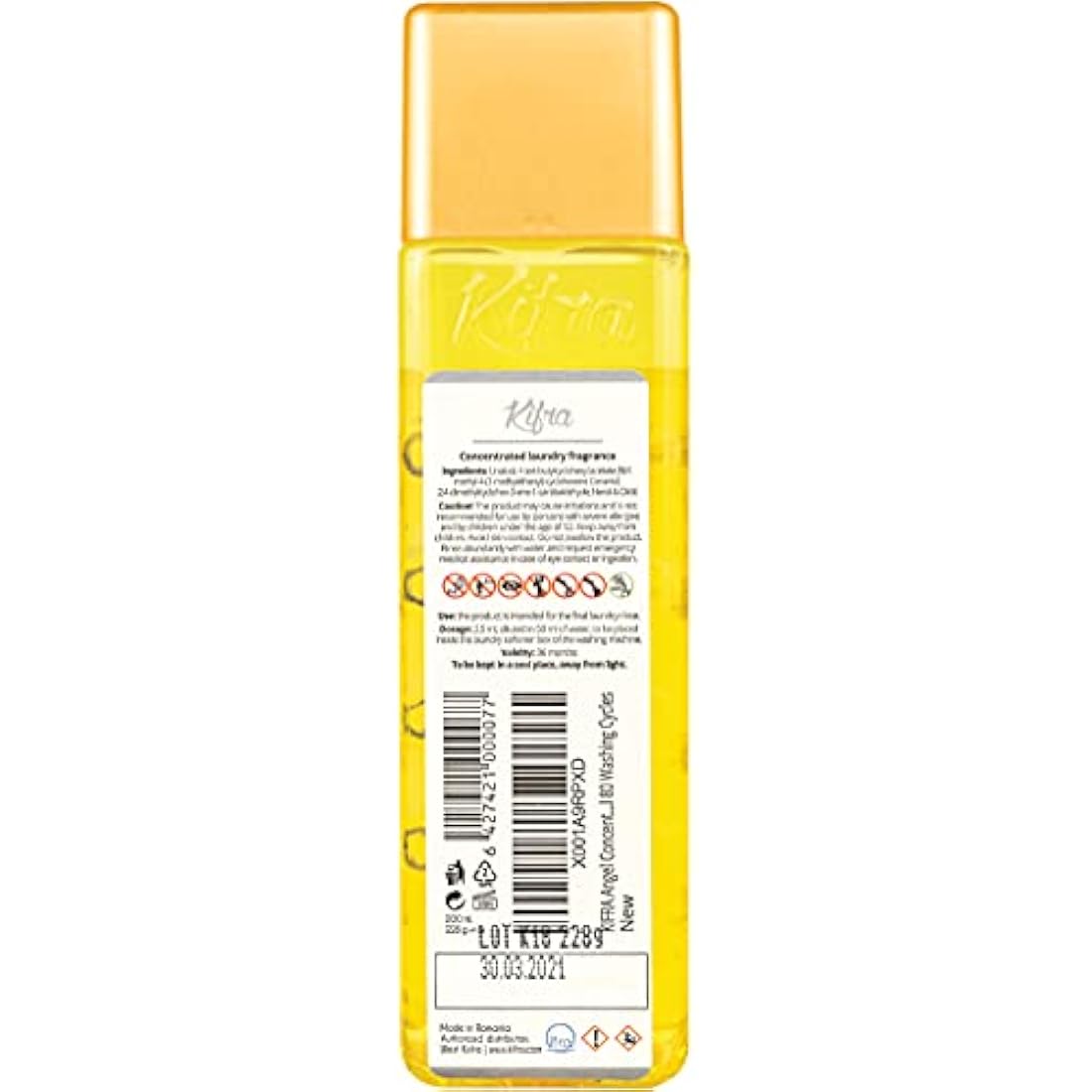 Kifra Angel Laundry Perfume – Concentrated Fragrance (200ml, 80 Loads)