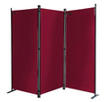 QUICK STAR 3-Part Room Divider | 170x165cm Privacy Screen - Ruby Red