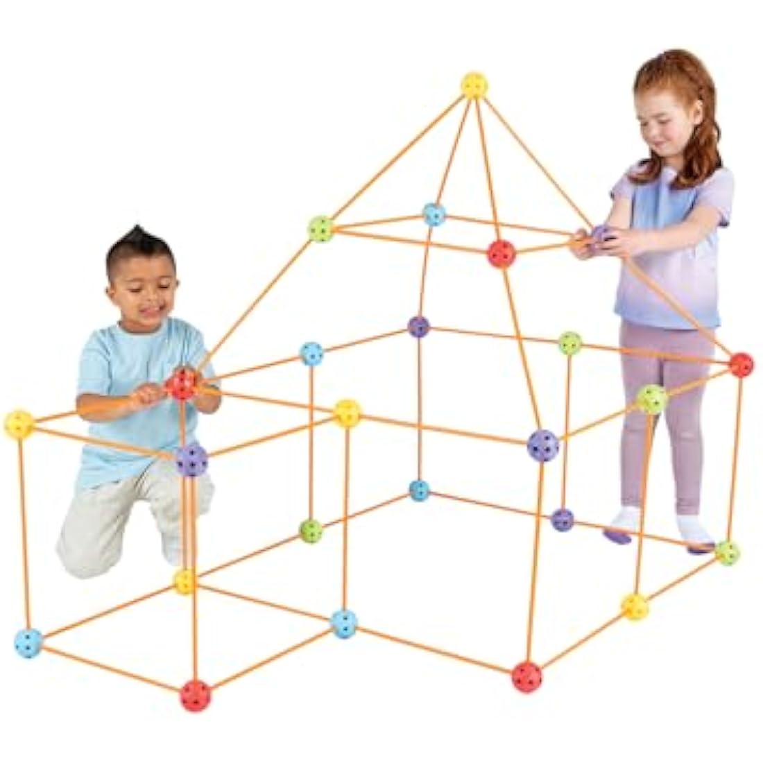 Crazy Forts Multi Colour Building Kit – 69 Piece STEM Toy for Kids