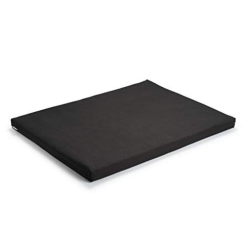 Basaho Zabuton Meditation Mat - Organic Cotton & Recycled Filling, Black