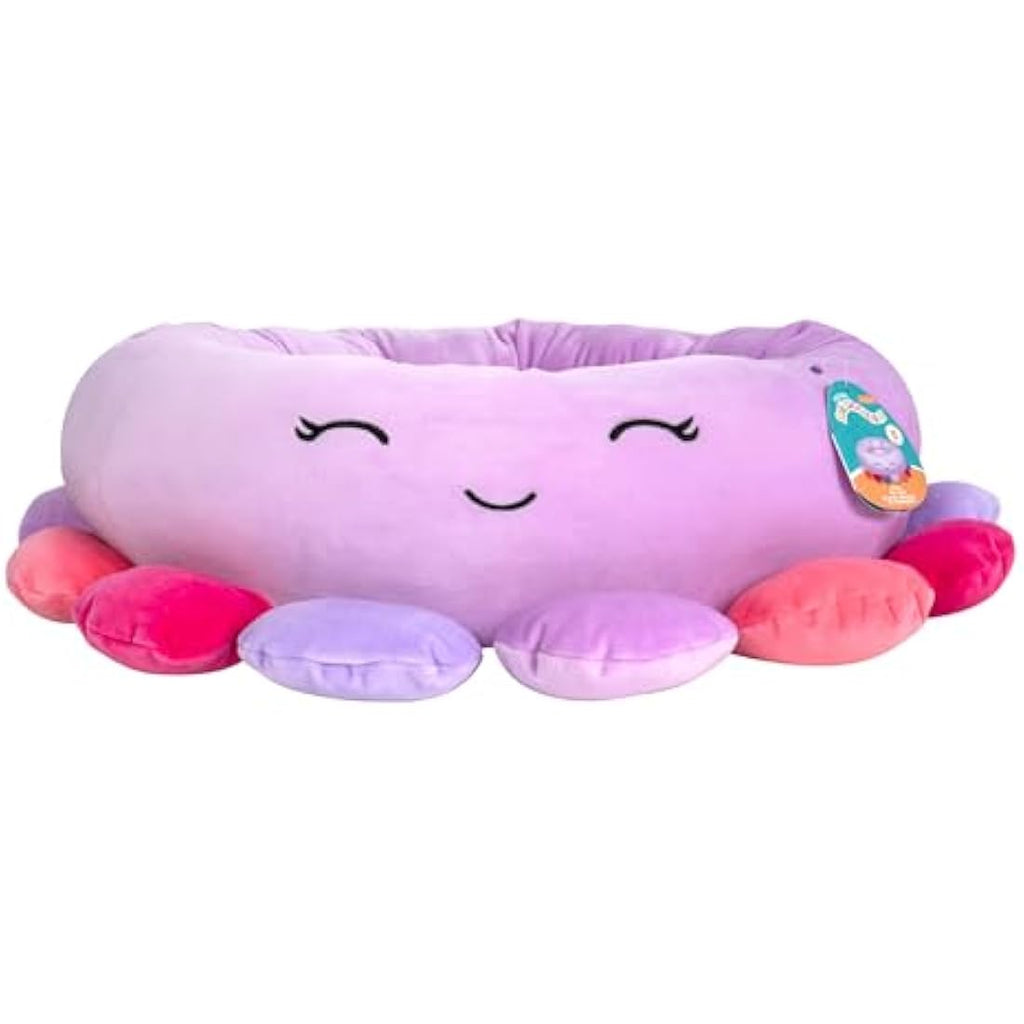 Squishmallows Beula Octopus Pet Bed – 24-Inch Ultrasoft Plush, Purple