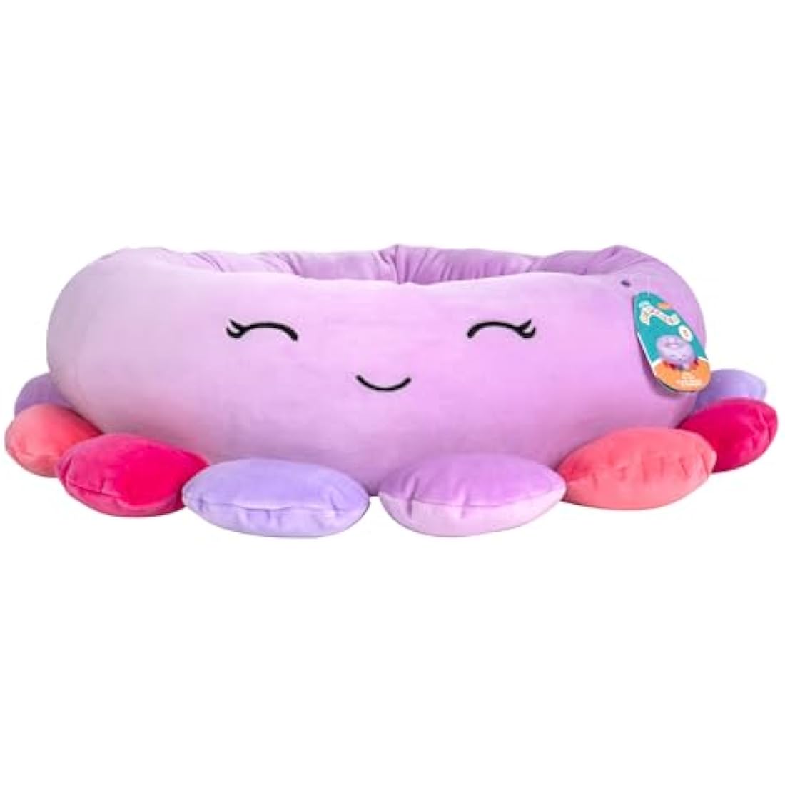 Squishmallows Beula Octopus Pet Bed – 24-Inch Ultrasoft Plush, Purple