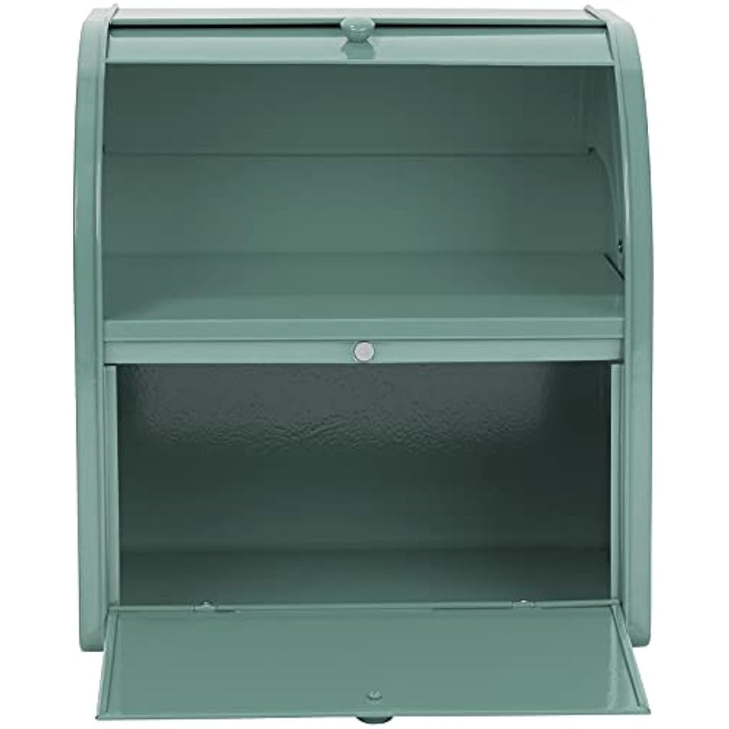 Jolof Store Double Layer Bread Bin – Large Black Stainless Steel Box