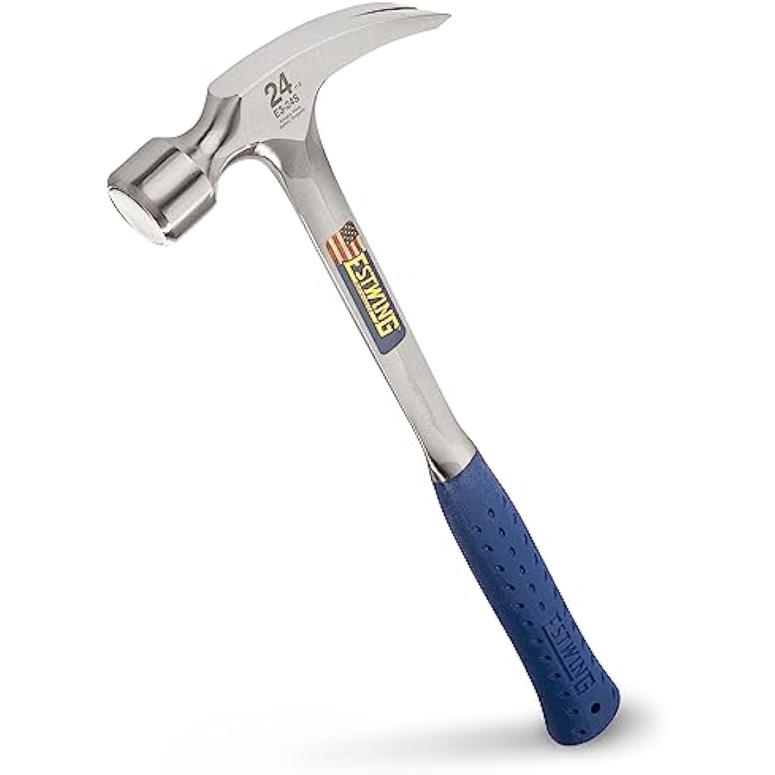 Estwing Straight Claw Framing Hammer – 24oz Steel with Shock Reduction Grip