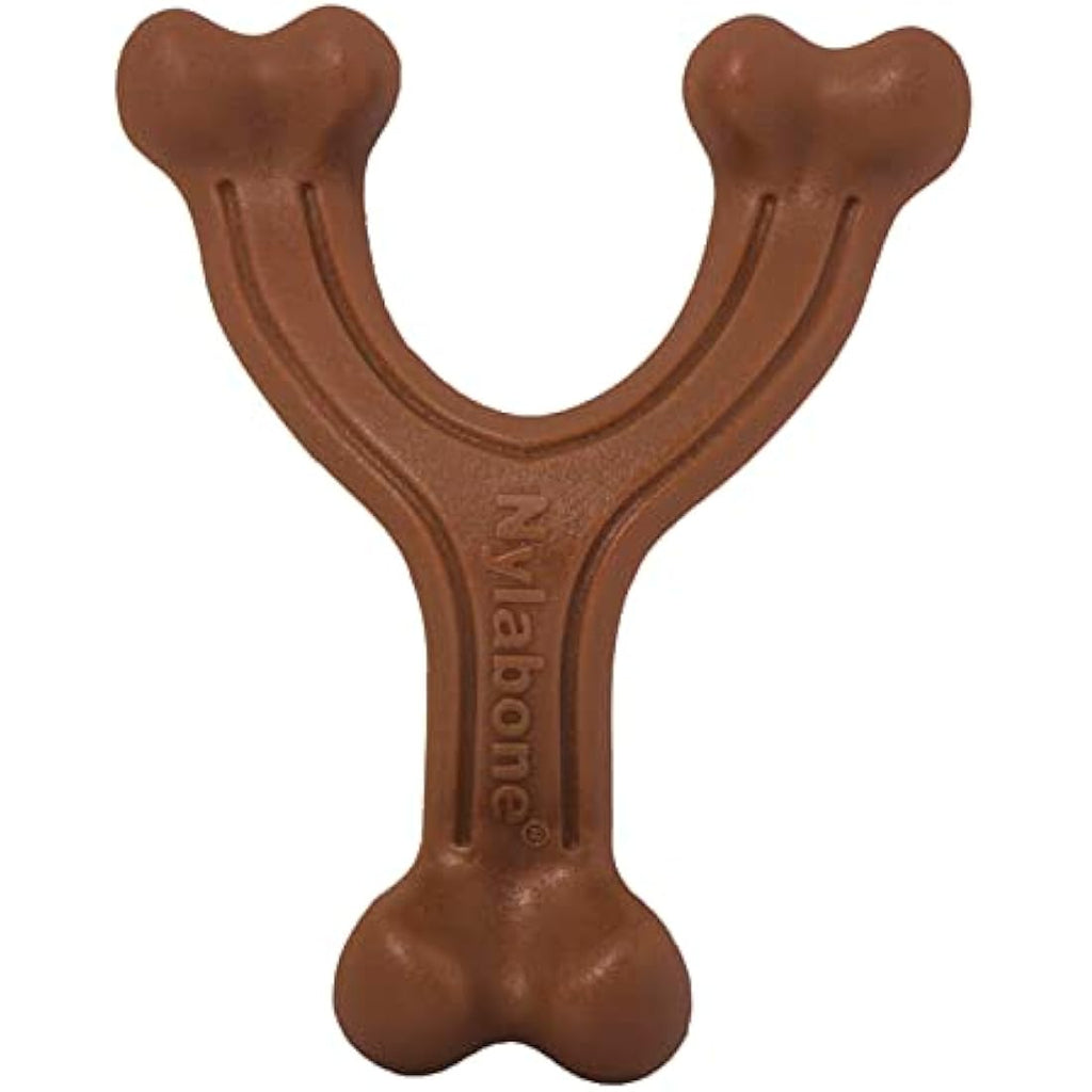 Nylabone Extreme Tough Wishbone Dog Chew Toy - Bison Flavour, Small