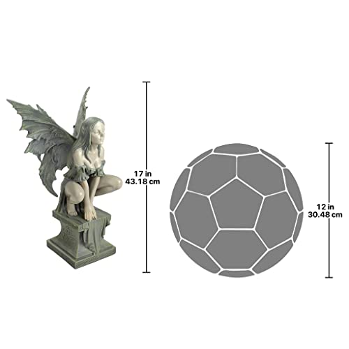 Design Toscano Celtic Fairy Outdoor Garden Statue – Two Tone Stone, 48.5cm