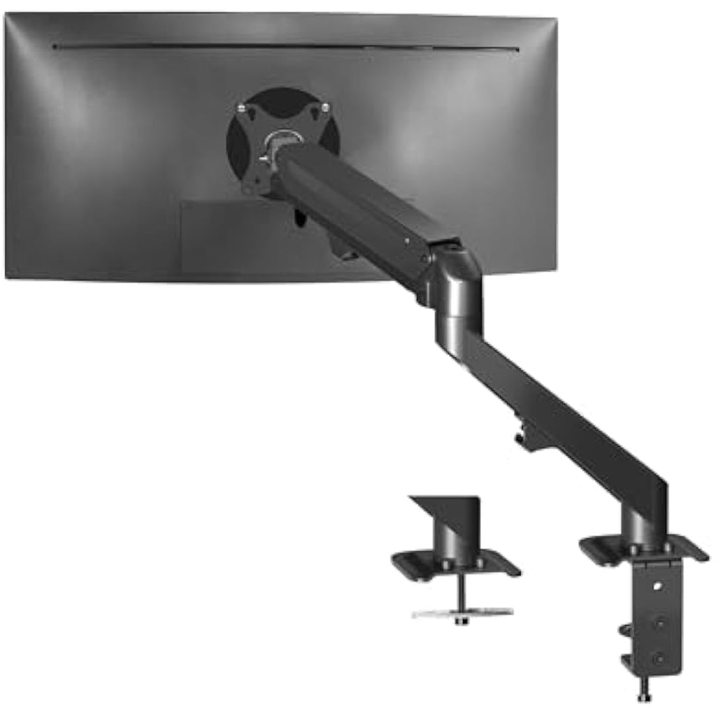VIVO Single Monitor Desk Mount – Pneumatic Spring Arm for 17-27 inch Screens
