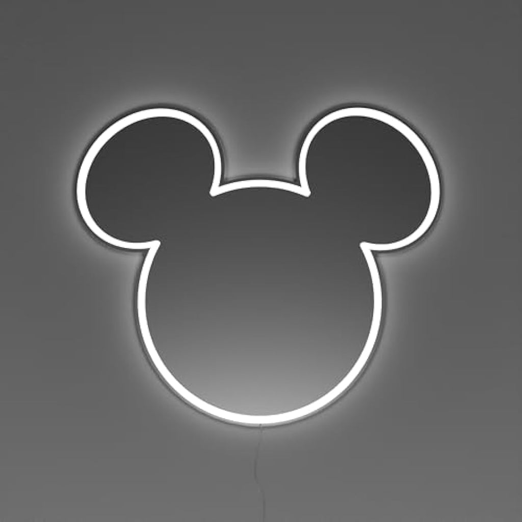 Yellowpop Mickey Mouse LED Neon Sign | White Mirror Wall Decor