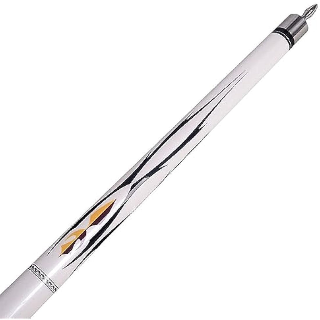 CUESOUL 58" Maple Billiard Pool Cue Stick – 19oz 2-Piece Pearl White