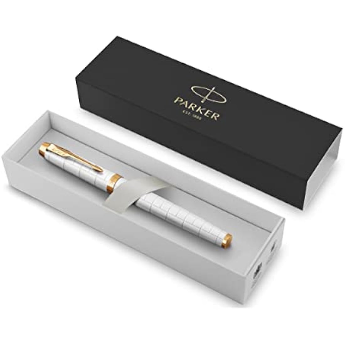 Parker IM Fountain Pen – Pearl Lacquer with Gold Trim, Medium Nib