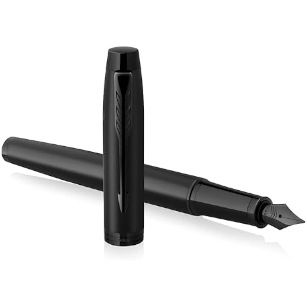 Parker IM Fountain Pen – Matte Black with Black Trim, Medium Point