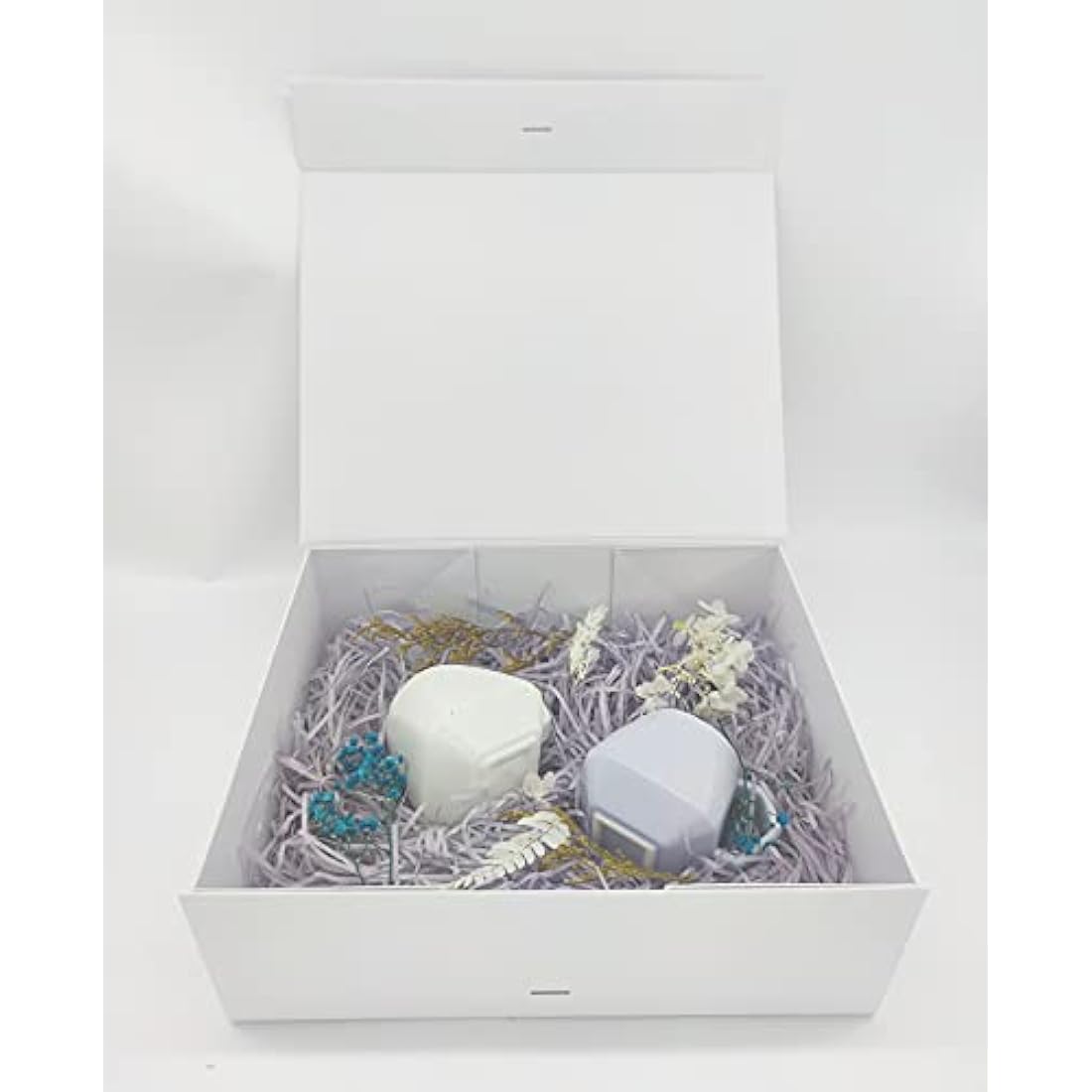 Jolof Store Large White Magnetic Gift Box with Ribbon – 33x26x11cm