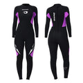 Owntop Women's 3/2mm Full Wetsuit | Neoprene Back Zip Diving Suit - Purple