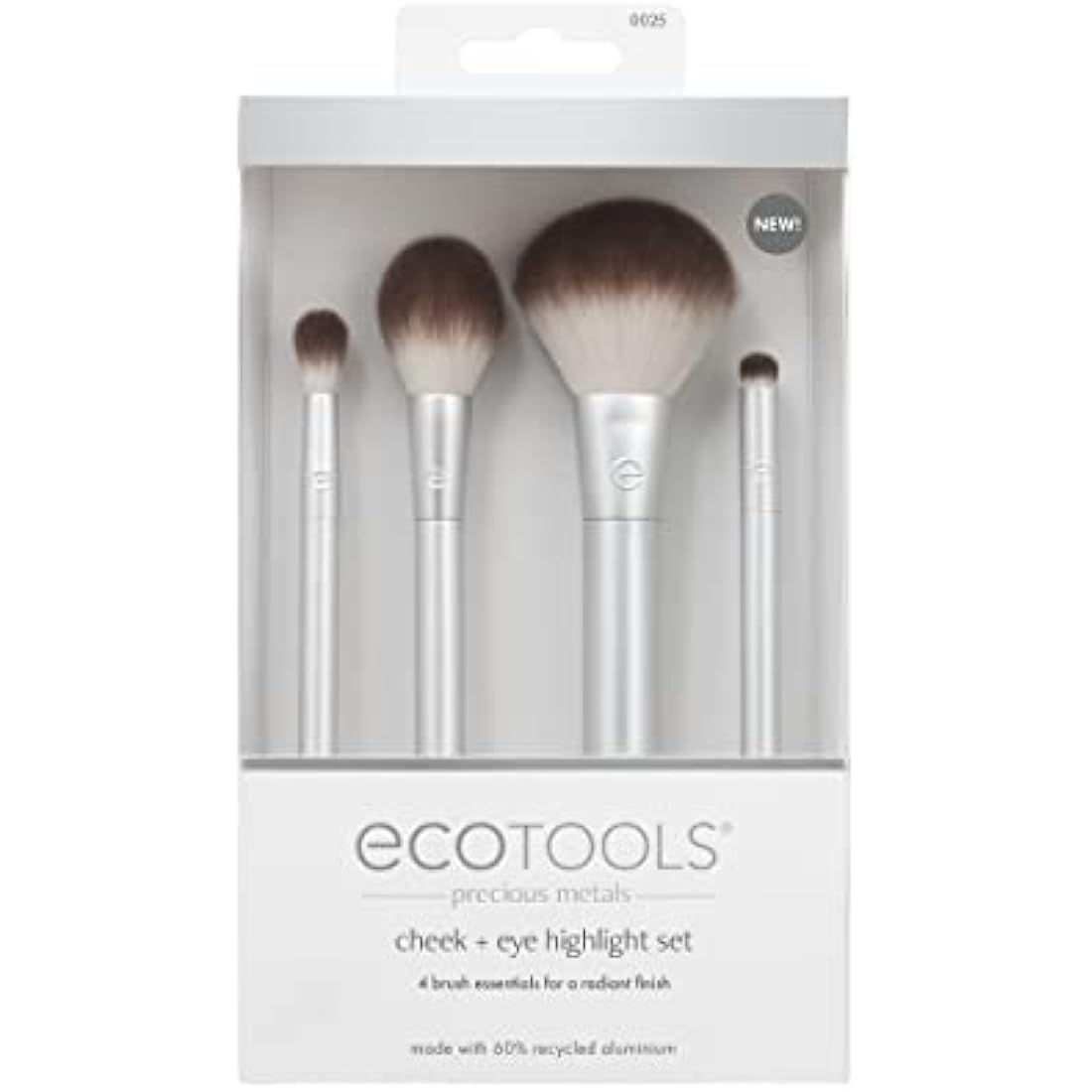 EcoTools Precious Metals 4-Piece Cheek & Eye Highlight Brush Set