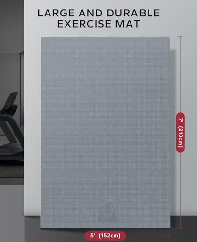 HAPBEAR Large Yoga Mat – 7'x5' Non-Slip Exercise Mat for Home Gym