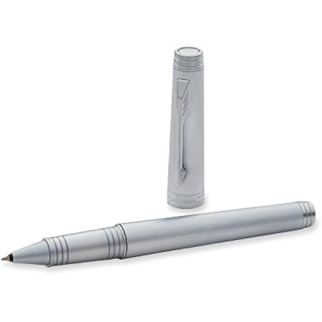 Parker Premier Titanium Rollerball Pen | Luxury Brushed Finish Gift Box