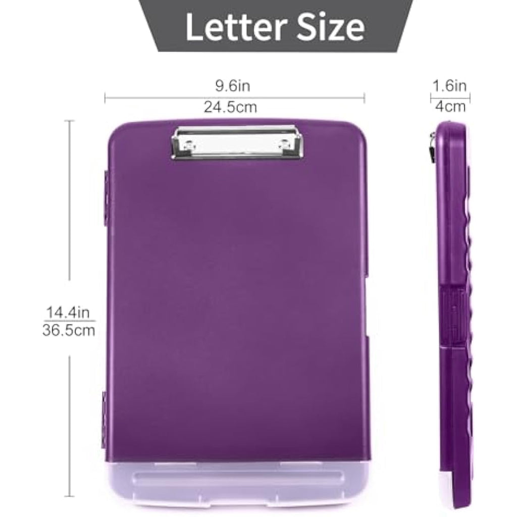 DMFLY Storage Clipboard – Heavy Duty A4 Plastic Case with Pen Holder