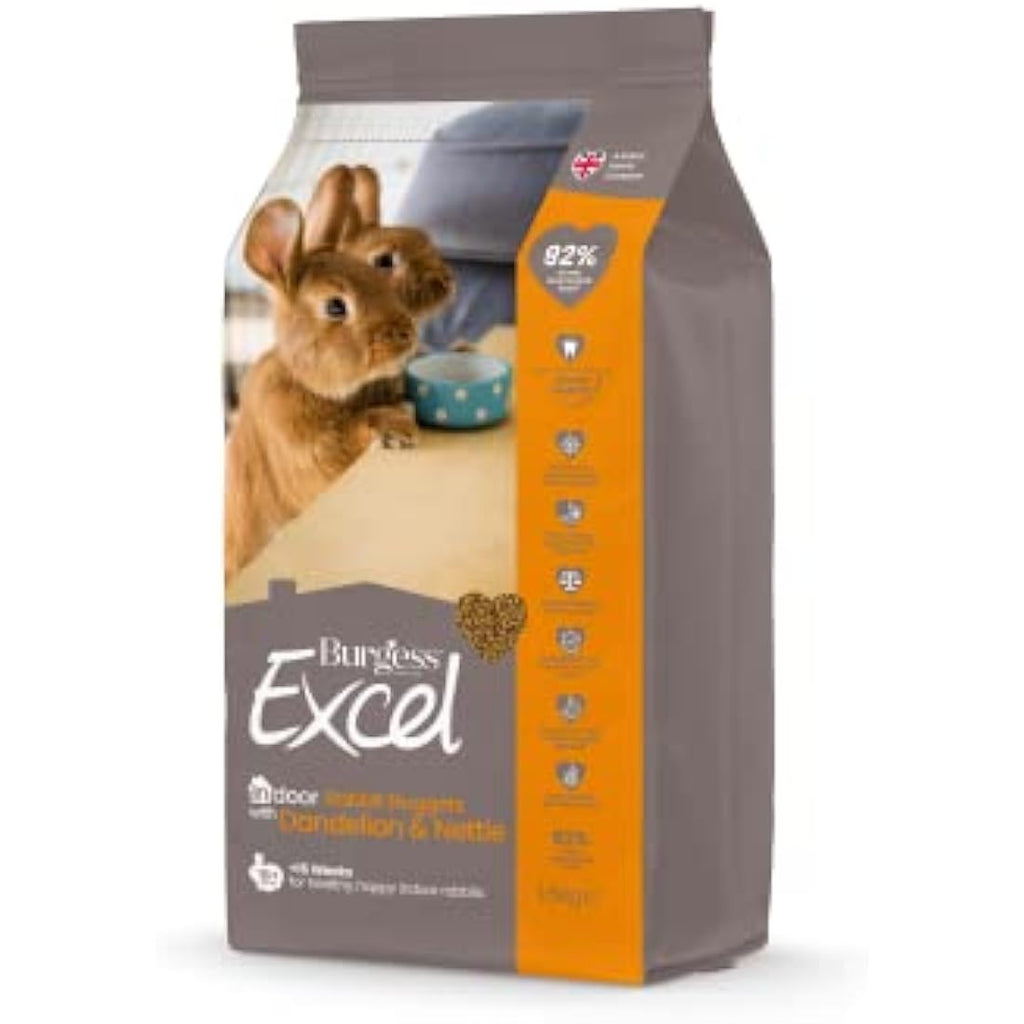 Burgess Excel Indoor Rabbit Nuggets – Vitamin D & Dandelion, 1.5 kg