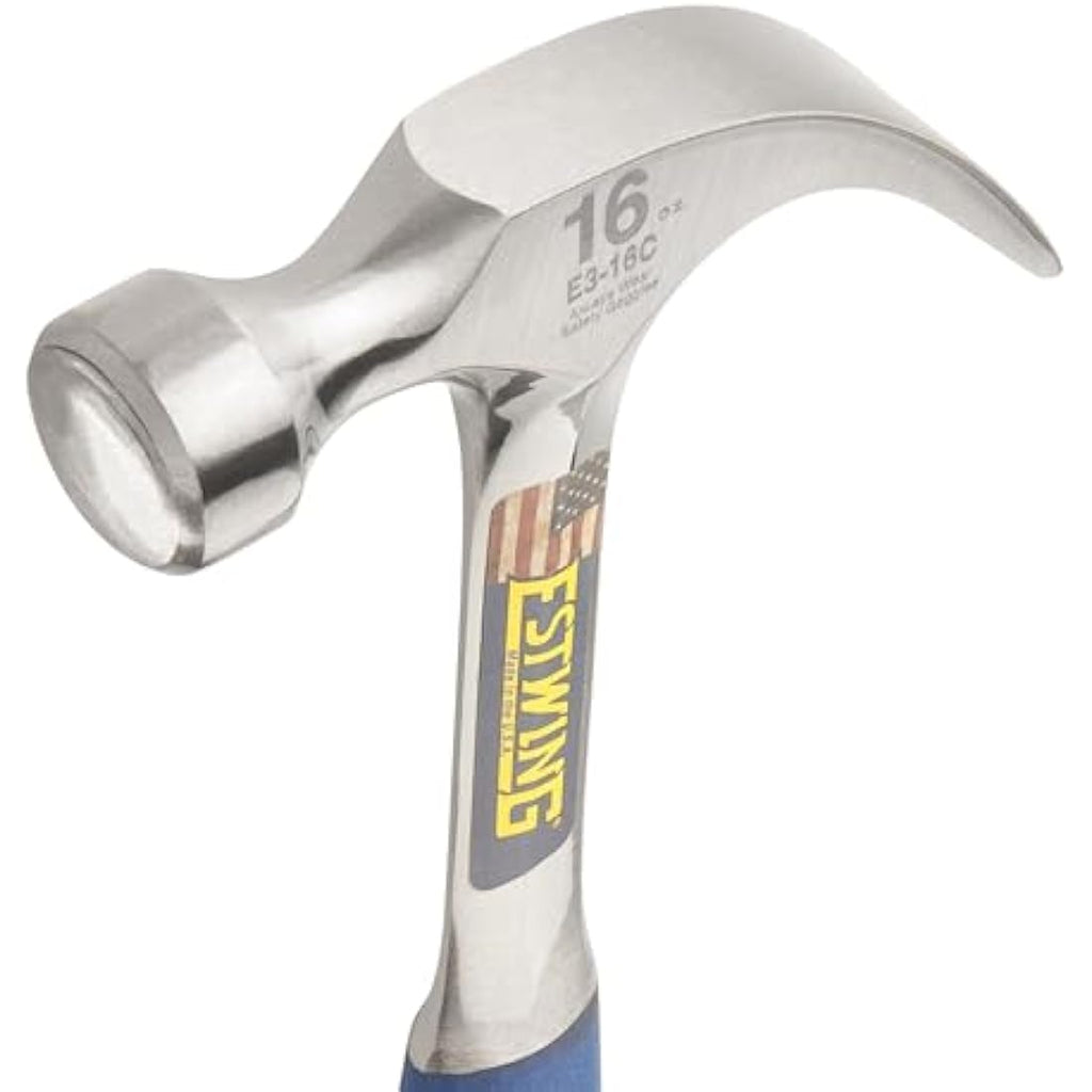 Estwing 16 oz Claw Hammer – Smooth Face Steel with Cushion Grip Handle