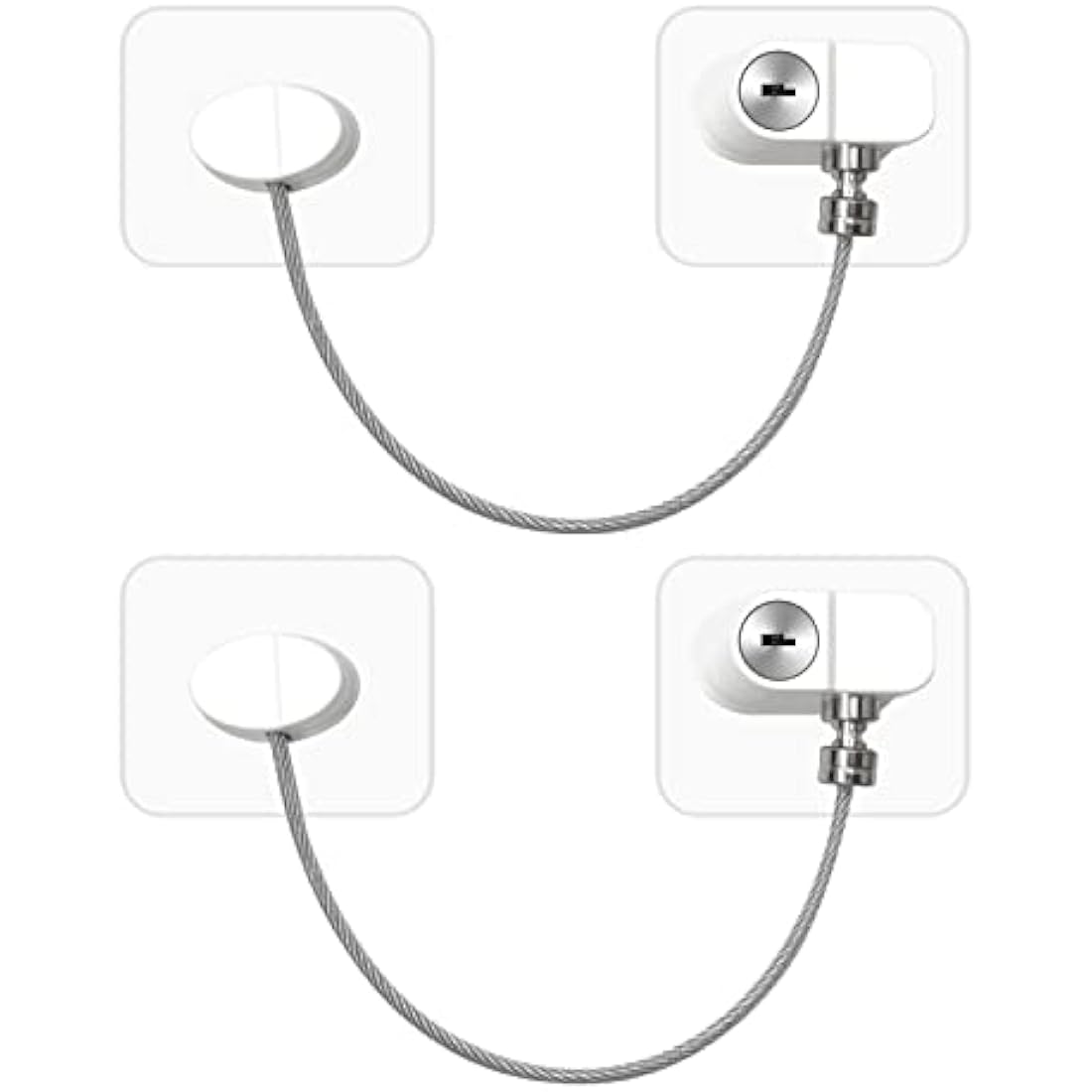 2-Pack Adhesive Window Safety Locks | Childproof Fridge Locks