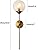 Jolof Store Industrial Gold Wall Sconce – Amber Glass Globe Lamp