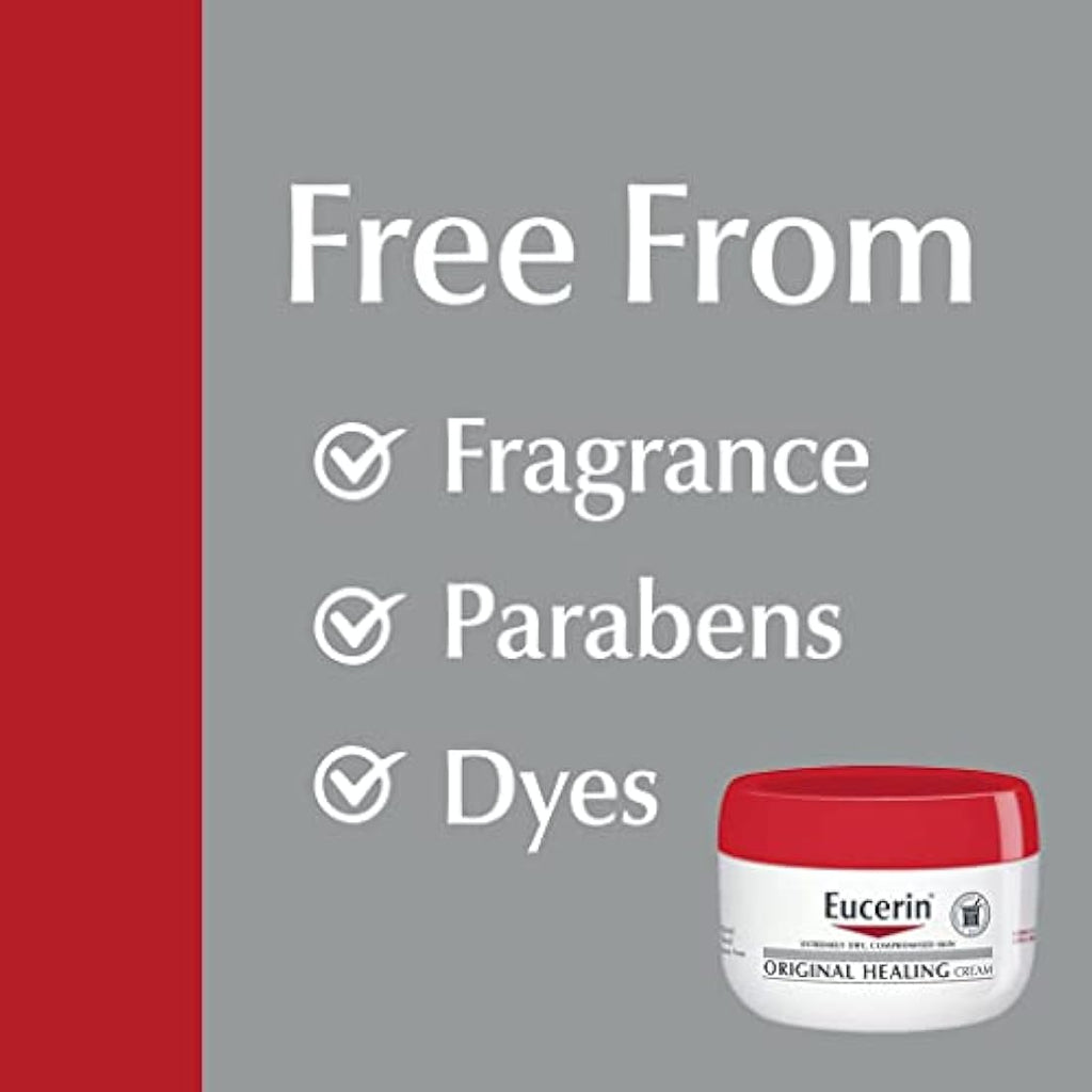 Eucerin Original Healing Cream for Very Dry Skin, Fragrance Free - 2 Pack