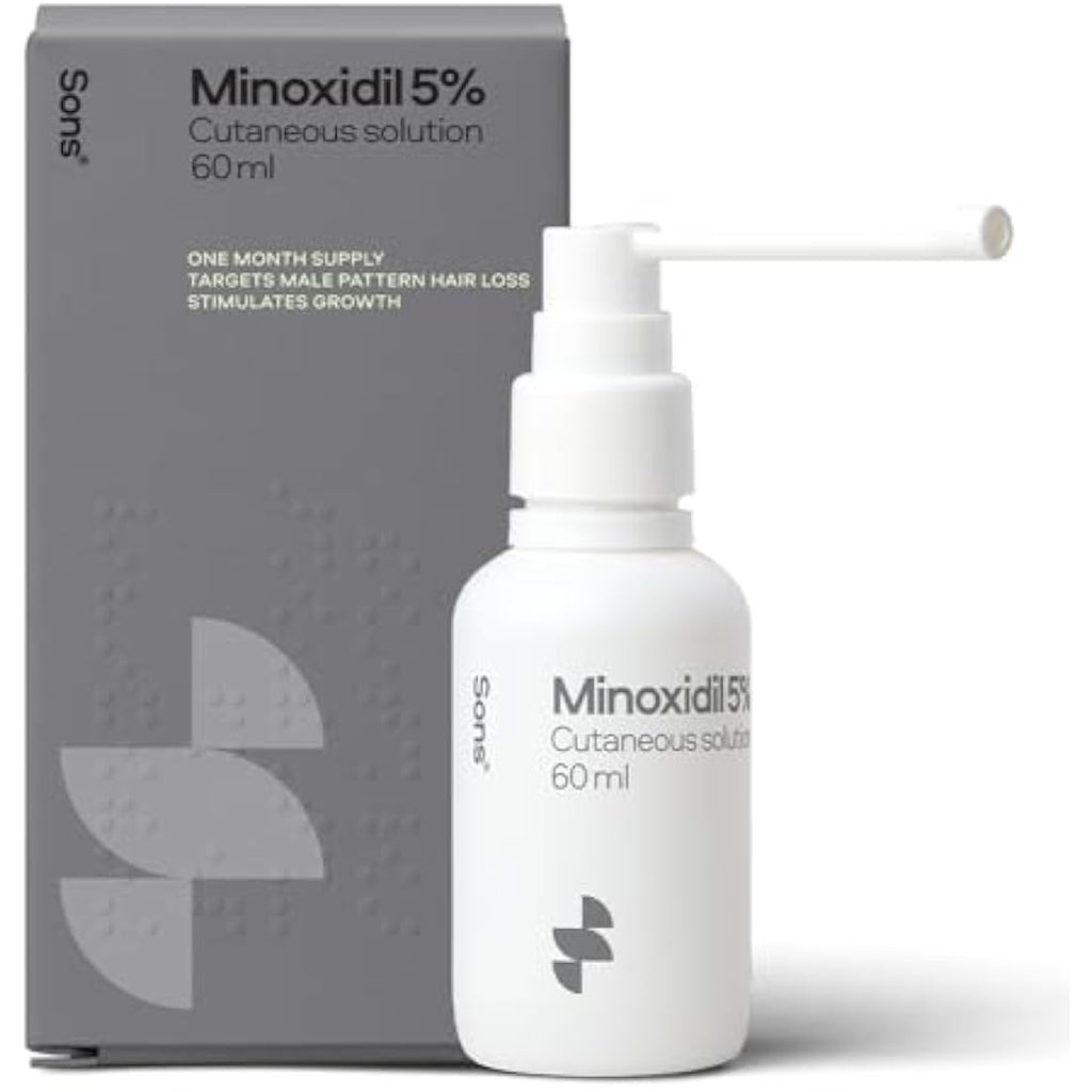 Sons Minoxidil 5% Hair Regrowth Spray for Men | 1 Month Supply (60ml)