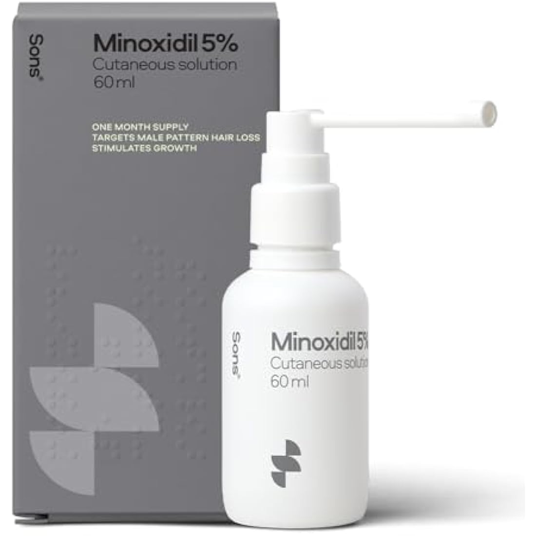 Sons Minoxidil 5% Hair Regrowth Spray for Men | 1 Month Supply (60ml)