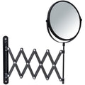 WENKO Black Cosmetic Wall Mirror – 3x Magnifying Telescopic Arm