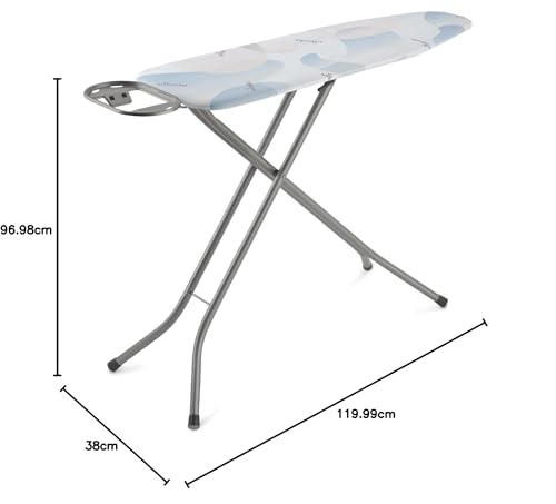 Vileda Bravo Ironing Board – Blue Medium Steam Permeable Metal 120x38cm