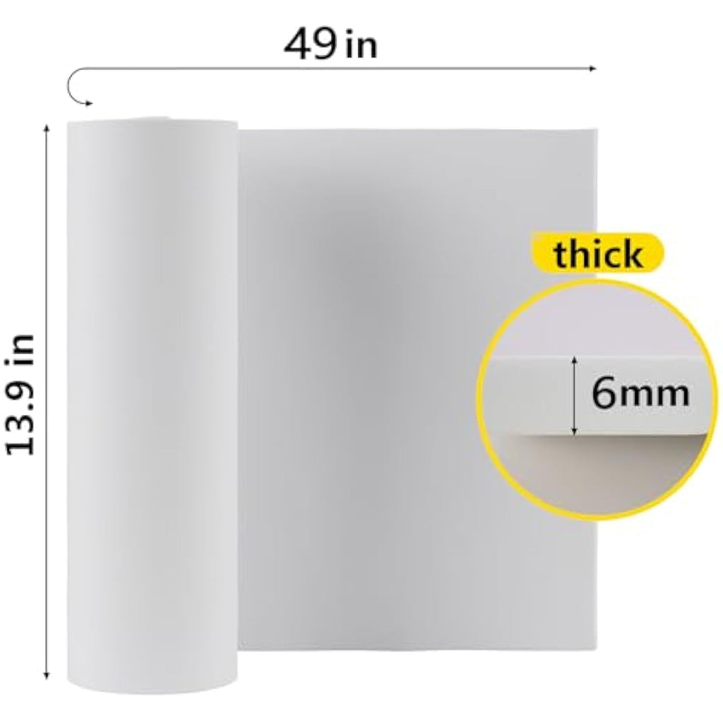 Do²ping White EVA Foam Sheets – 6mm High Density Craft Foam, 2-Pack