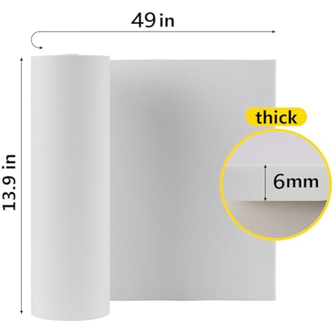 Do²ping White EVA Foam Sheets – 6mm High Density Craft Foam, 2-Pack
