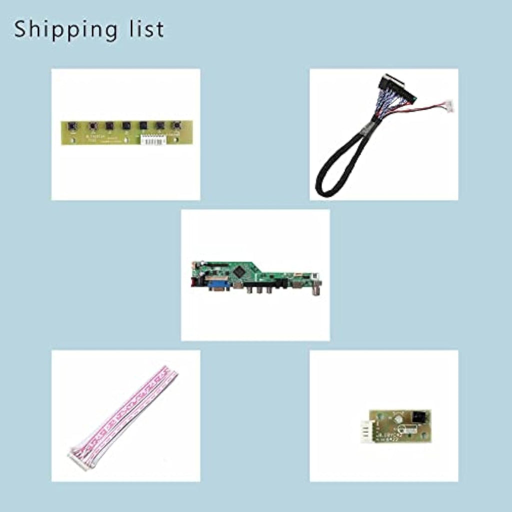 VSDISPLAY LVDS Controller Board | 40-Pin 1600x900 VGA AV USB LCD Driver