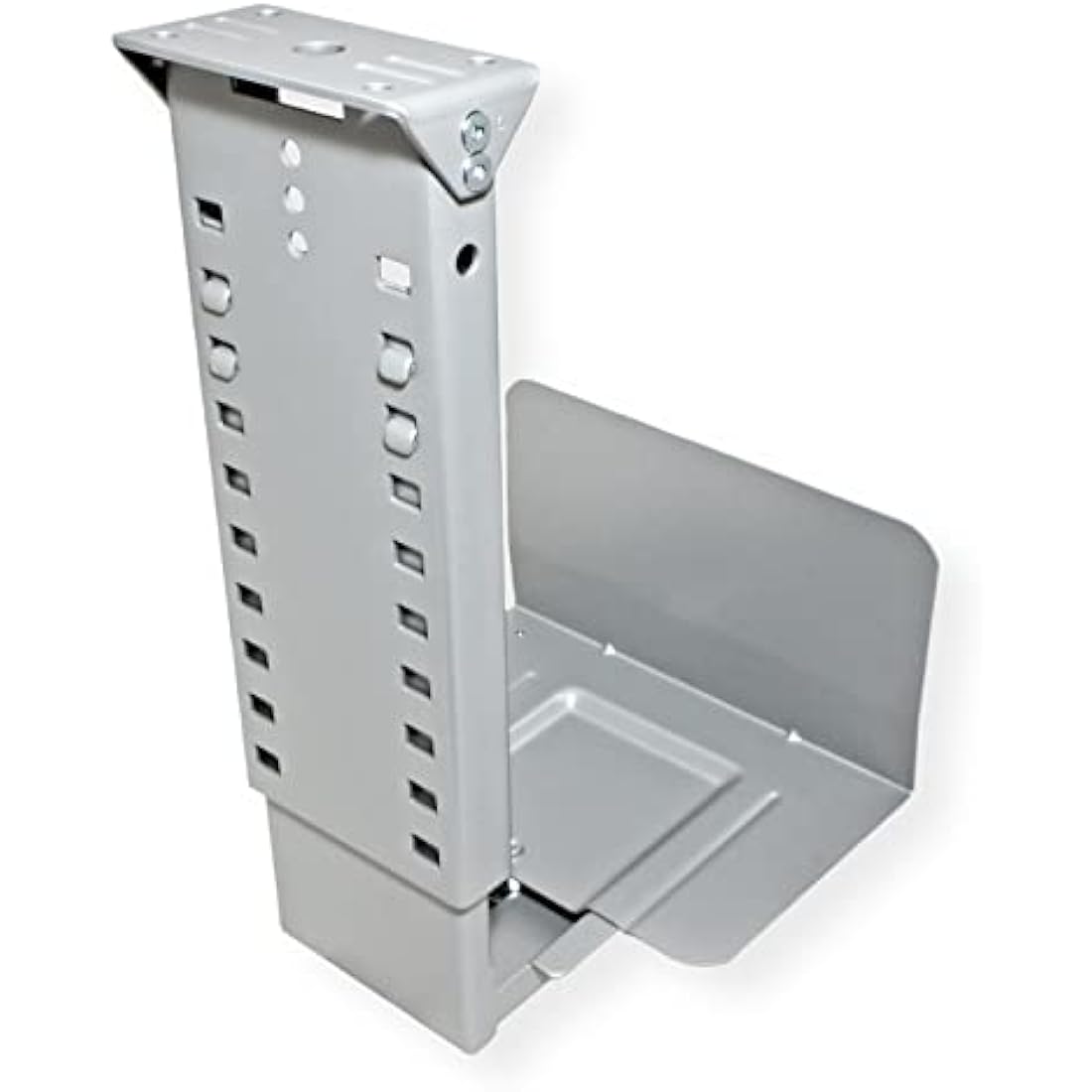 ROLINE PC Holder Silver - Adjustable Under Desk Computer Mount - 30kg