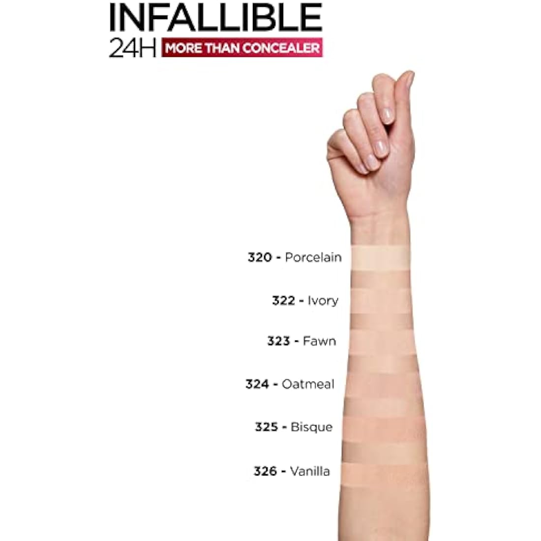 L'Oréal Paris Infallible Full-Coverage Matte Concealer – 320 Porcelain