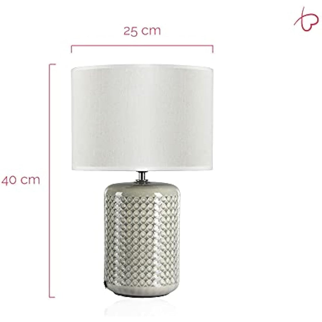 Pauleen Go for Glow Ceramic Table Lamp | Green & Beige E27 Luminaire