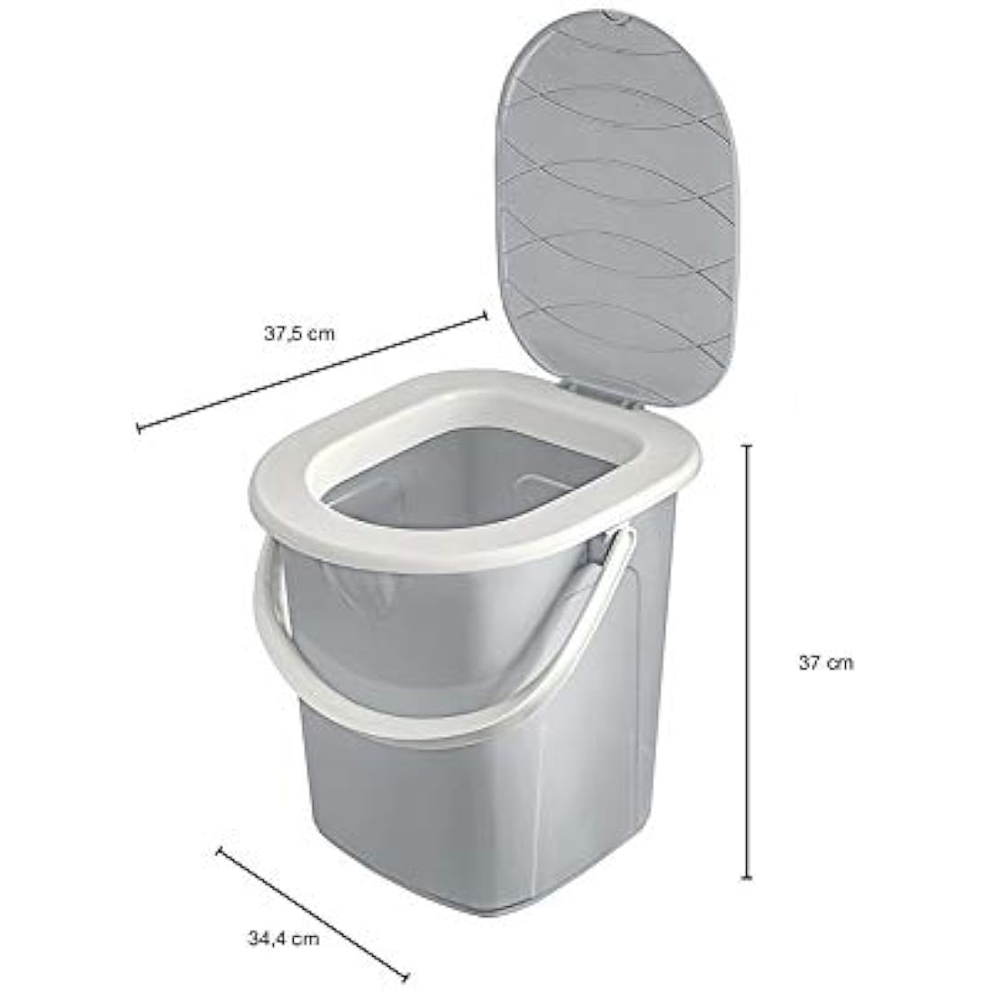 BranQ Mobile Camping Toilet 22L with 40 Organic Bags – Light Grey