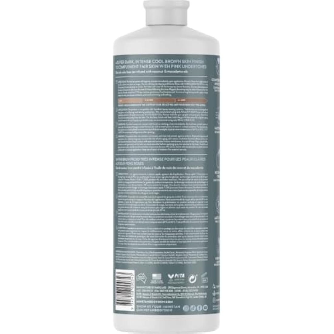 MineTan Dark Ash Professional Spray Tan Solution - 1 Hour Express, 33.8oz