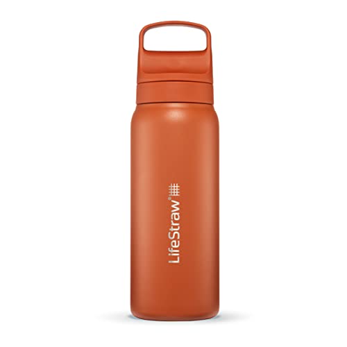 LifeStraw Go Series Insulated Stainless Steel Water Filter Bottle, 24oz