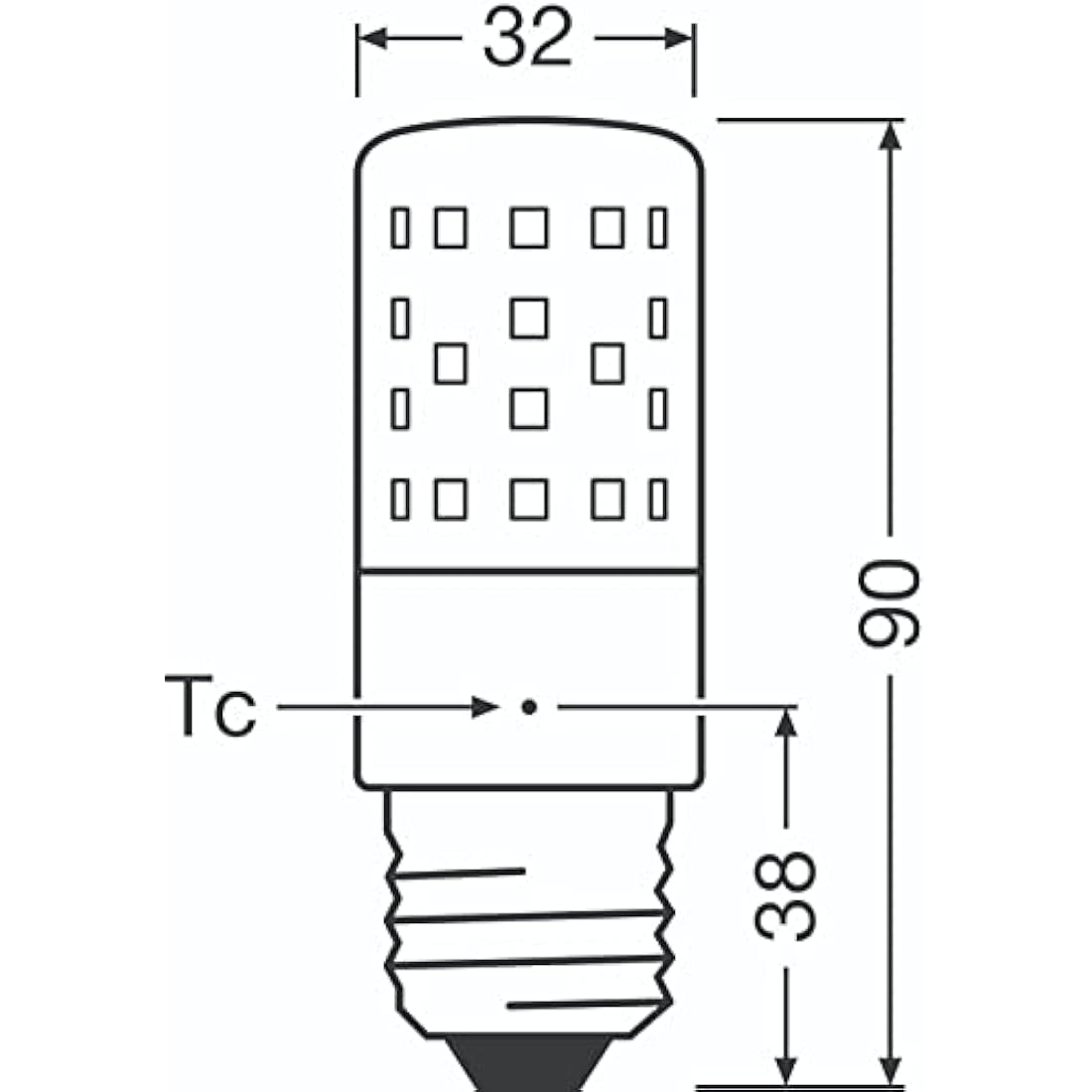OSRAM LED Superstar Special T Slim E27 Dimmable Bulb, 60W Replacement, 6-Pack