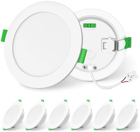 ALUSSO LIGHTING LED Downlights - 10W Dimmable IP44 Recessed Lights, 6 Pack