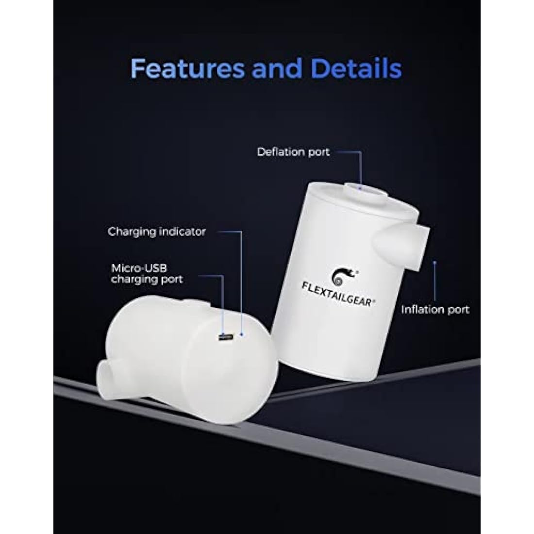 FLEXTAILGEAR MAX Pump 2020 | Portable Electric Air Pump | 3600mAh
