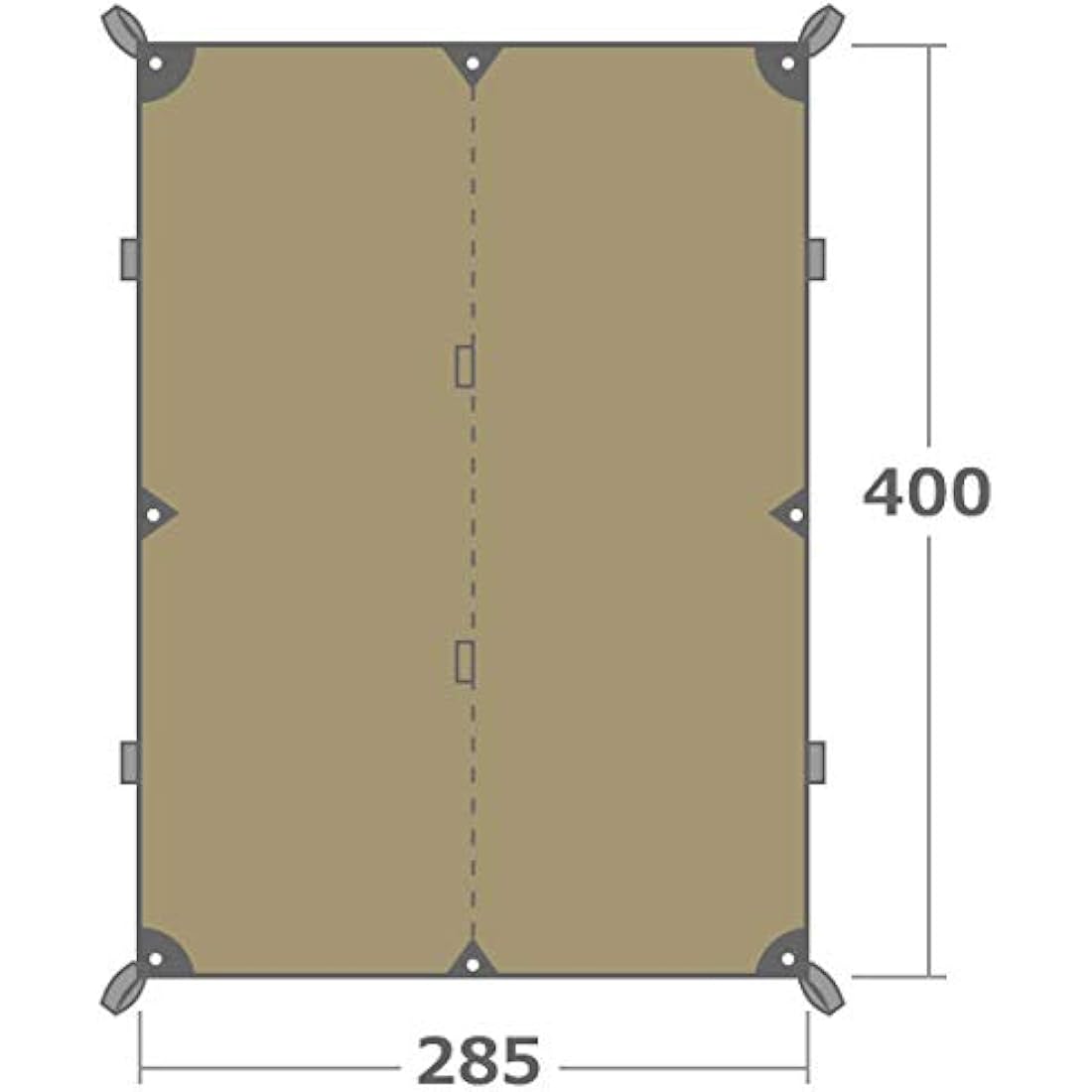 Tatonka Tarp 4 TC – UV Resistant Cotton Blend Camping Shelter, Beige