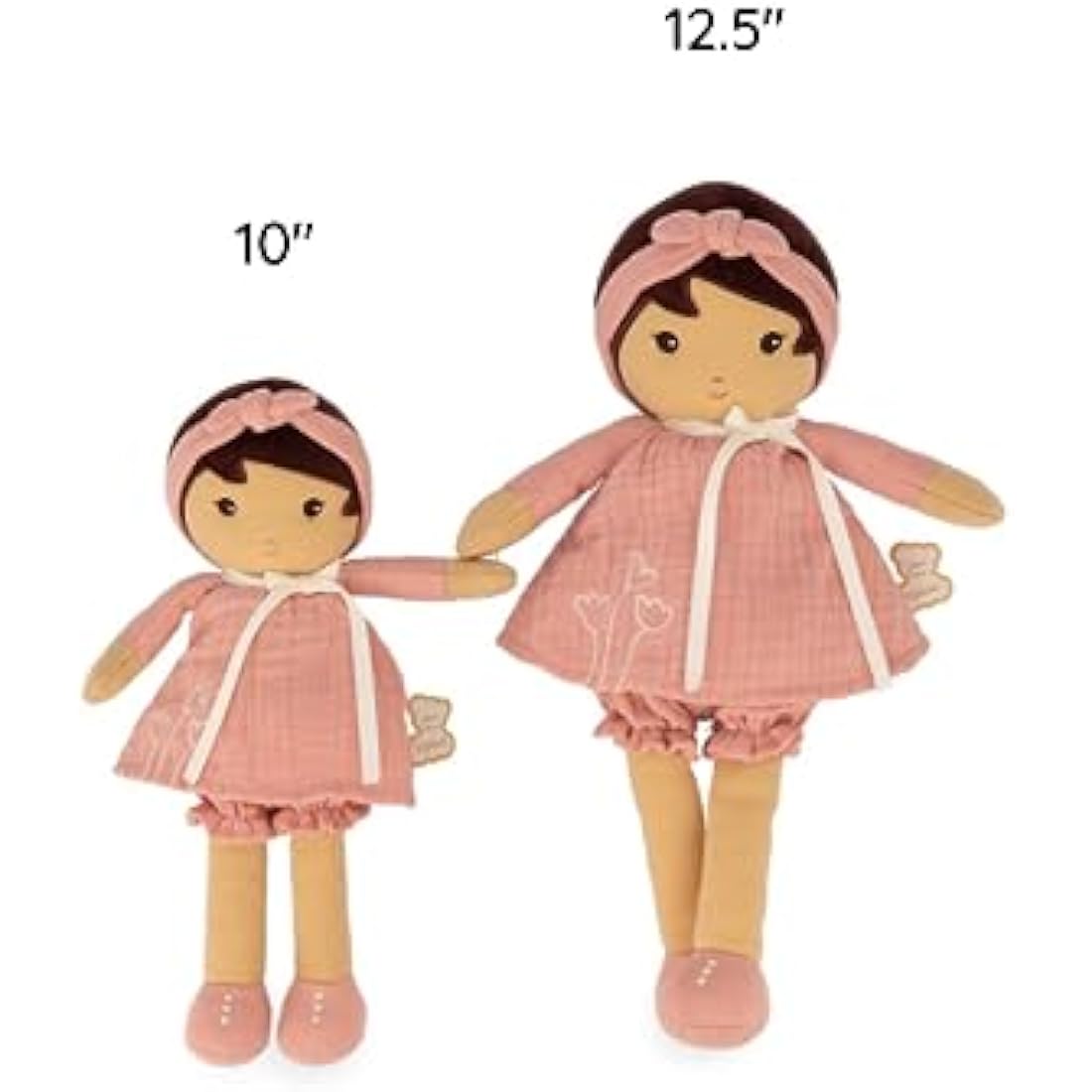 Kaloo Tendresse Amandine Soft Doll – 32cm Pink Muslin Plush Toy for Newborns