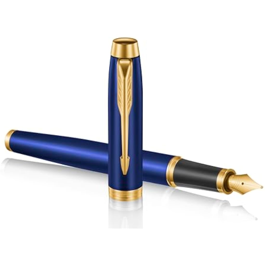 Parker IM Premium Fountain Pen – Lustrous Blue Lacquer with Gold Trim