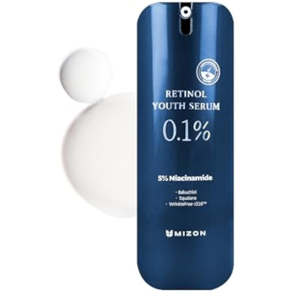 MIZON Retinol 0.1% Youth Serum – Anti-Aging Bakuchiol Korean Skincare