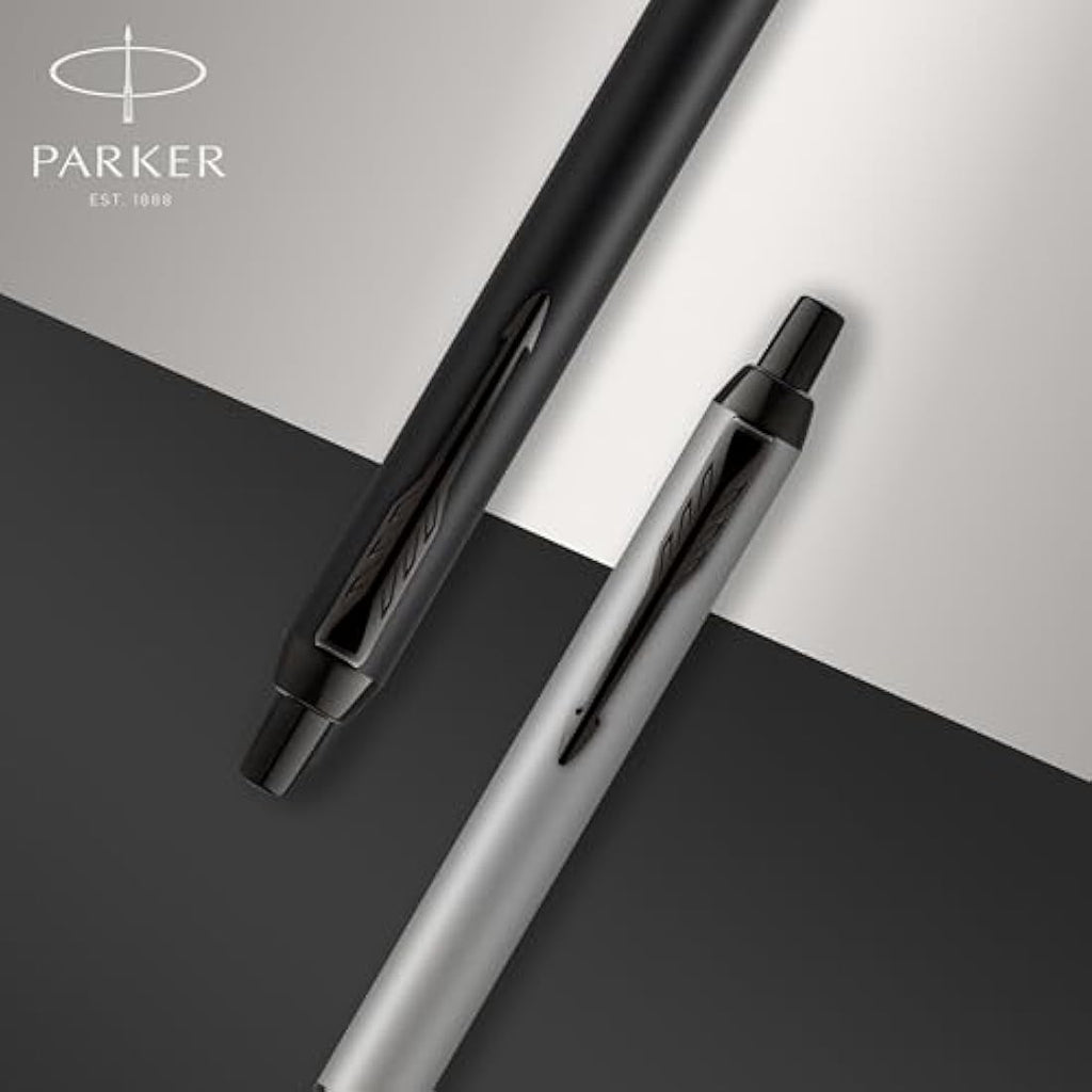 Parker IM Ballpoint Pen – Brushed Metal Medium Point Blue Ink Gift Box