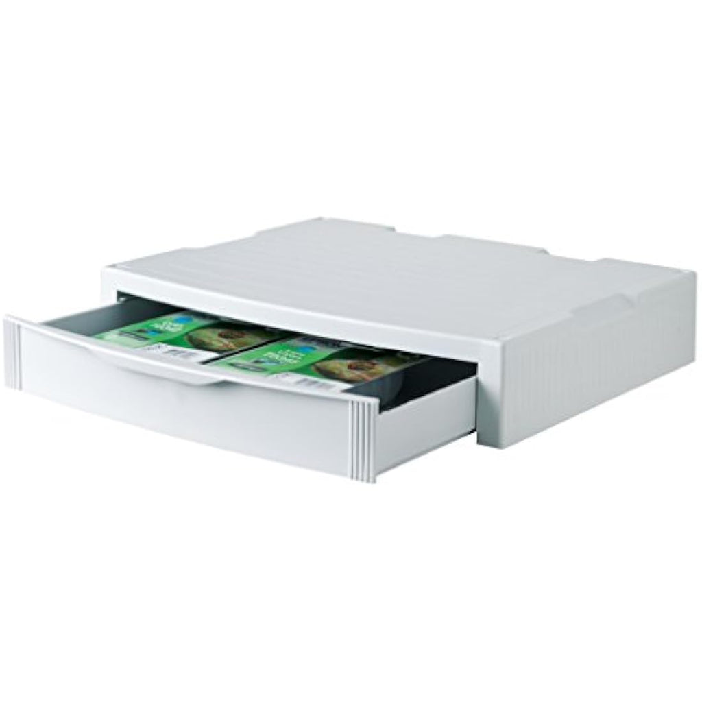 HAN Expert Monitor Stand – Ergonomic Desktop Riser with Drawer, Grey