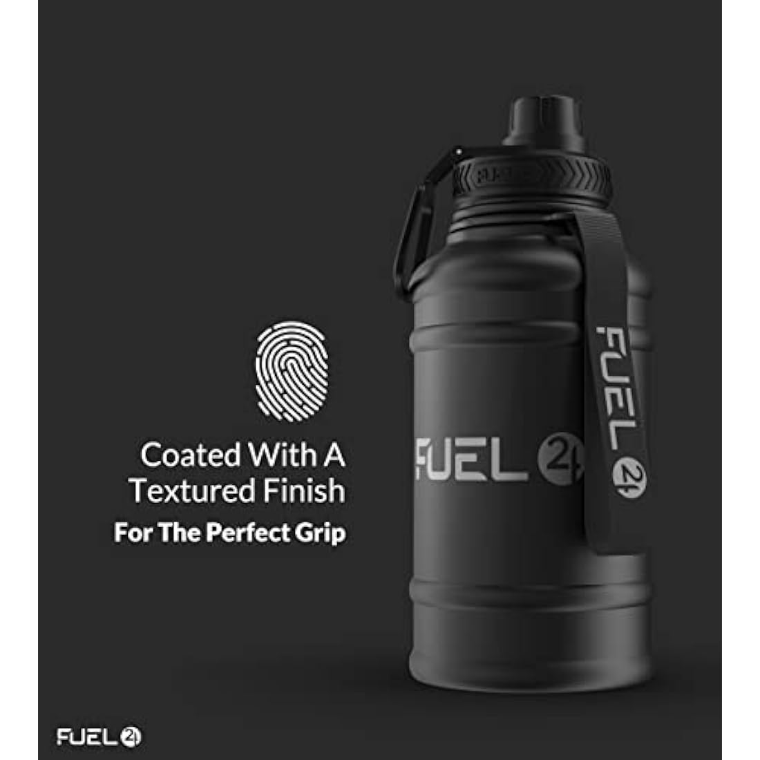 Fuel24 Stainless Steel Water Bottle – 1.3L Leakproof Gym Jug