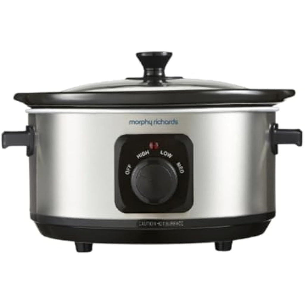 Morphy Richards 3.5L Slow Cooker – Stainless Steel Ceramic Pot